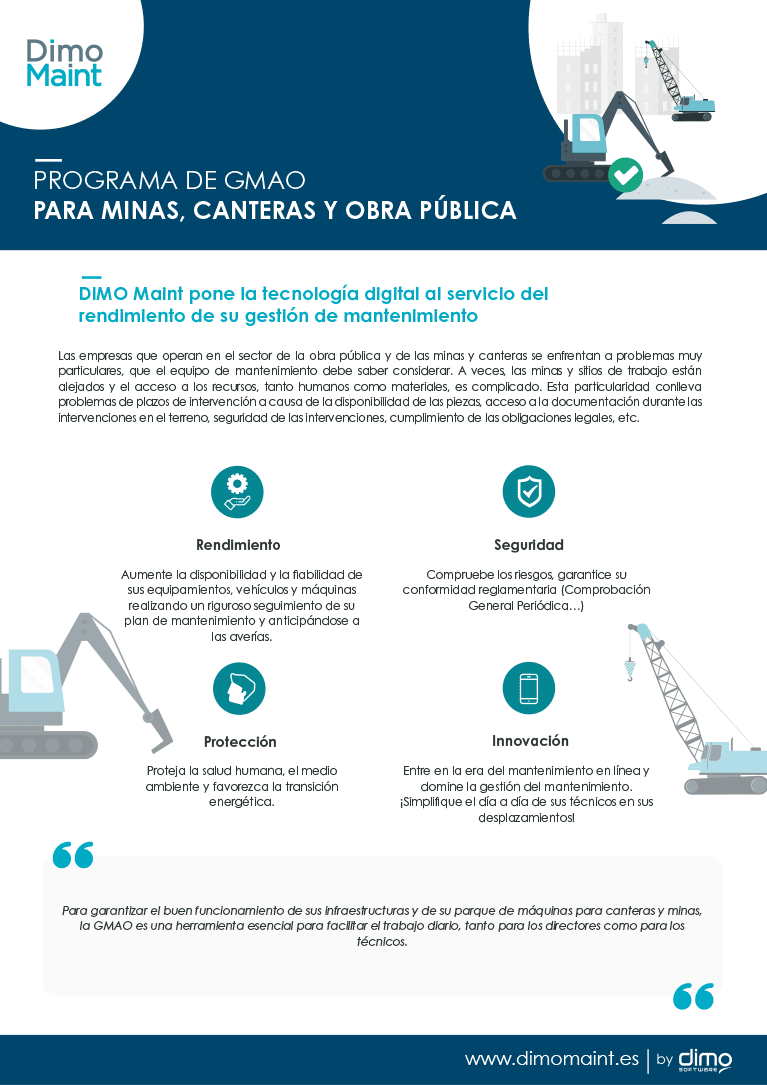 Fichas GMAO por sectores de actividad - Minas canteras y obra publica